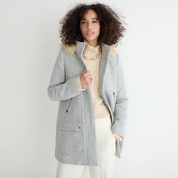 EUC J.Crew Italian Wool Chateau Jacket- size 2 - Picture 2 of 8